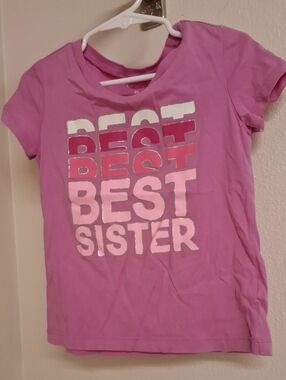Carter's Lavender Metallic 'Best Sister' Short Sleeve Tee